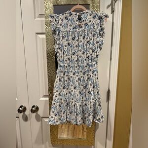 Floral Ruffle Sleeve Dress